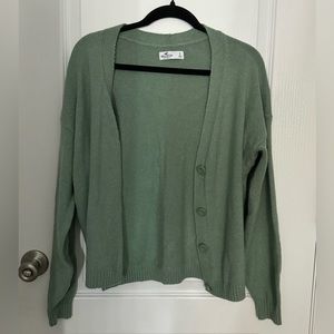 Green Hollister Button Sweater (small)